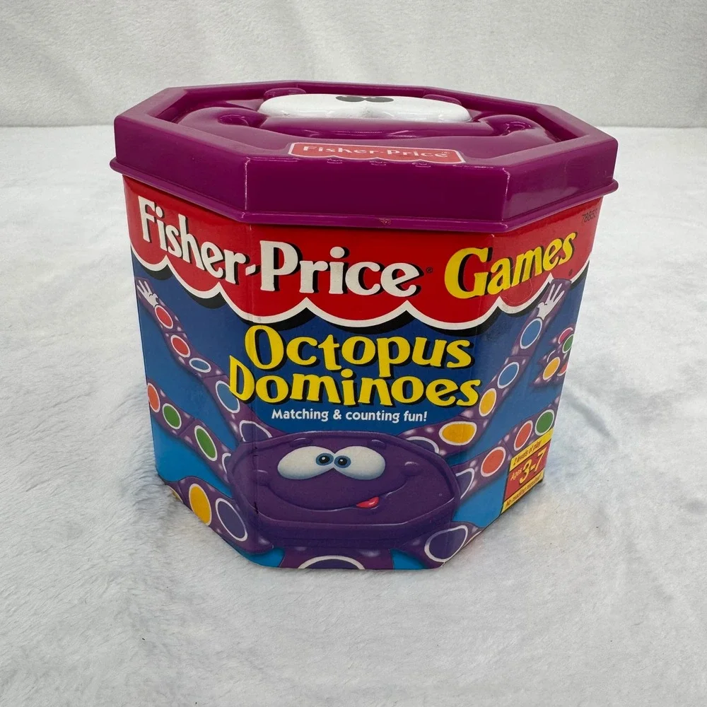 Vintage 1996 Fisher Price Octopus Dominoes Game Matching & Counting Learning Toy